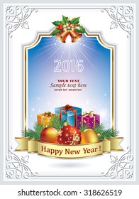 2016 Christmas card in a frame