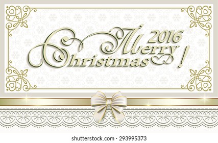 2016 Christmas card in a frame with an ornament.