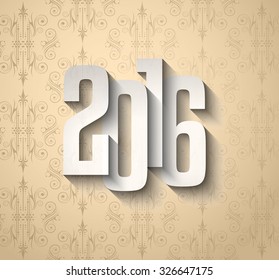 2016 Christmas and Happy New Year Party flyer. Complete layout with space for text for your dinner invitation, xmas parties or new year's eve party flyer.