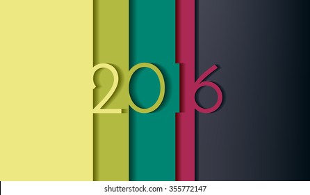 2016 color palette cut out from paper, wallpaper, background. Material design style.