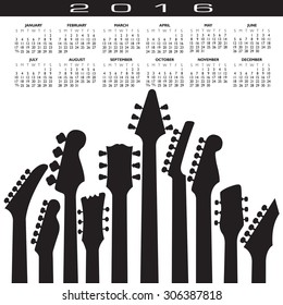 2016 Creative Guitar Calendar