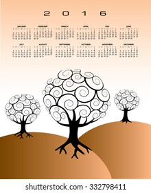 2016 Creative tree calendar