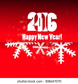 2016 design with snowflakes. Vector  design