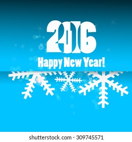 2016 design with snowflakes. Vector  design