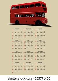 2016 double decker bus calendar