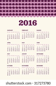 2016 Fish Scales Calendar