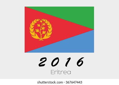 A 2016 Flag Illustration of the country of Eritrea