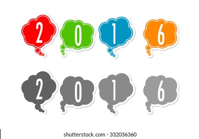 2016 Flat New Bubble Speech Design