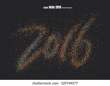 "2016" font design.