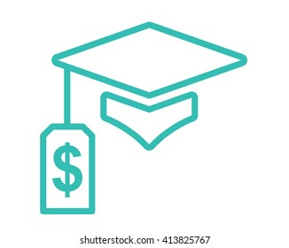 2016 Graduate Student Loan Icons - Crippling Student Loan Graphics For Education Financial Aid Or Assistance, Government Loans, And Debt