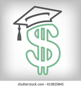 2016 Graduate Student Loan Icons - Crippling Student Loan Graphics For Education Financial Aid Or Assistance, Government Loans, And Debt