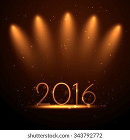 2016 greeting design in party light