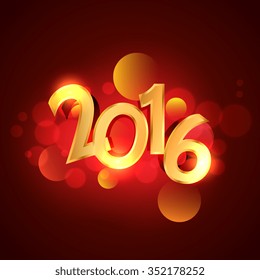2016 greeting in golden style