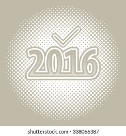 2016 halftone vector template