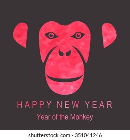 2016 Happy Chinese New Year of the red monkey. 