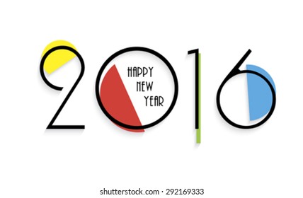 2016 Happy New Year background for your greetings card, flyers, invitation, posters, brochure, banners.