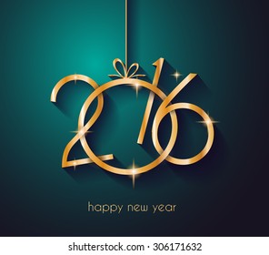 2016 Happy New Year Background for your Christmas dinner invitations, festive posters, restaurant menu cover, book cover,promotional depliant, Elegant greetings cards and so on.