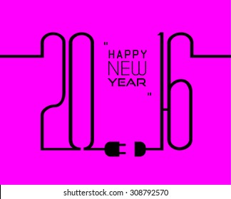 2016 Happy New Year Background for your Christmas dinner invitations, festive posters, restaurant menu cover, book cover,promotional depliant, Elegant greetings cards and so on.