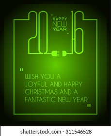 2016 Happy New Year Background for your Christmas dinner invitations, festive posters, restaurant menu cover, book cover,promotional depliant, Elegant greetings cards and so on.