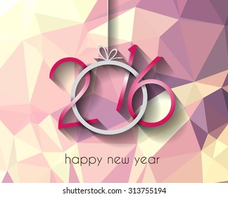 2016 Happy New Year Background for your Christmas dinner invitations, festive posters, restaurant menu cover, book cover,promotional Elegant greetings cards and so on.