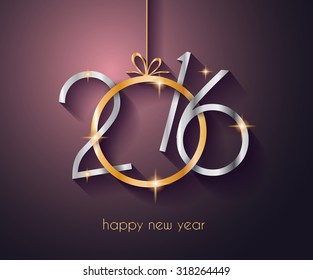 2016 Happy New Year Background for your Christmas dinner invitations, festive posters, restaurant menu cover, book cover,promotional depliant, Elegant greetings cards and so on.