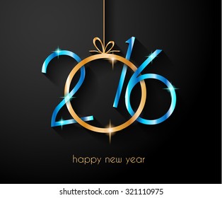 2016 Feliz Ano Novo Fundo para seus Flyers de Natal, convites para jantar, cartazes festivos, tampa do menu do restaurante, capa do livro, depliant promocional, cartões de saudações elegantes e assim por diante.