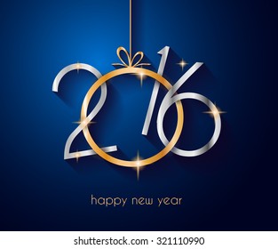 2016 Happy New Year Background for your Christmas Flyers, dinner invitations, festive posters, restaurant menu cover, book cover,promotional depliant, Elegant greetings cards and so on.