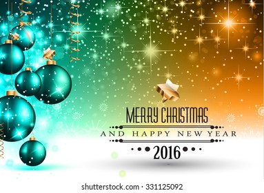 2016 Happy New Year Background for your Flyers and Greetings Card. Ideal to use for parties invitation, Dinner invitation, Christmas Meeting events and so on.