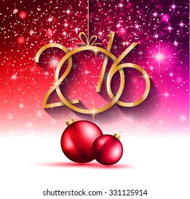 2016 Happy New Year Background for your Flyers and Greetings Card. Ideal to use for parties invitation, Dinner invitation, Christmas Meeting events and so on.