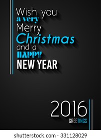 2016 Feliz Ano Novo Fundo para o seu Flyers e cartão de saudações. Ideal para usar para convites de festas, convite para jantar, eventos de Natal e assim por diante.