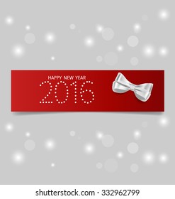 2016 Frohe Neujahrshintergrund. Vektorgrafik.