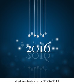 2016 Feliz Año Nuevo. Ilustración vectorial.