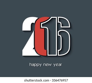 2016 Happy New Year background for your greetings card
