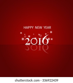 2016 Happy New Year background. Vector illustration.