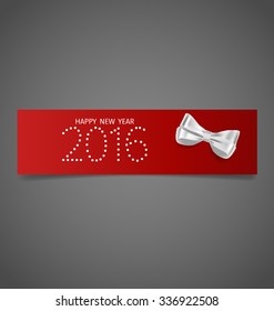 2016 Happy New Year background. Vector illustration.