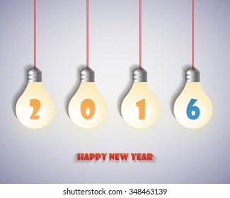 2016 Happy New Year background. vector. illustration.