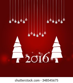 2016 Frohe Neujahrshintergrund. Vektorgrafik.