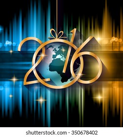 2016  Happy New Year Background for Seasonal Greetings Cards, Christmas Parties Flyer, Dinner Event Invitations, Xmas Cards and so on.