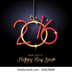 2016  Happy New Year Background for Seasonal Greetings Cards, Christmas Parties Flyer, Dinner Event Invitations, Xmas Cards and so on.