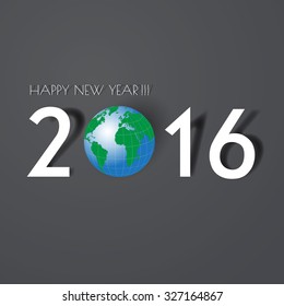 2016 Happy New Year background.vector.