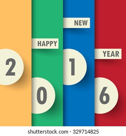 2016 Happy New Year background.vector.