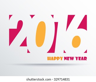 2016 Happy New Year background.vector.