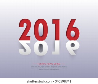 2016 Happy New Year background.vector.