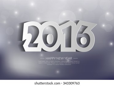 2016 Happy New Year background.vector.