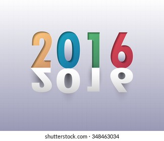 2016 Happy New Year background.vector.
