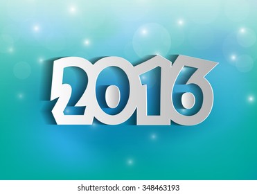 2016 Happy New Year background.vector.