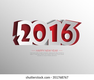 2016 Happy New Year background.vector.