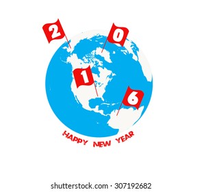 2016 happy new year celebration in the world