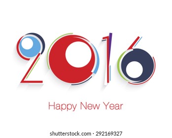  2016 Happy new year creative design greeting card