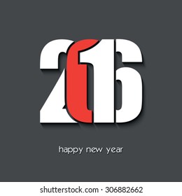 2016 Happy new year creative greeting card design